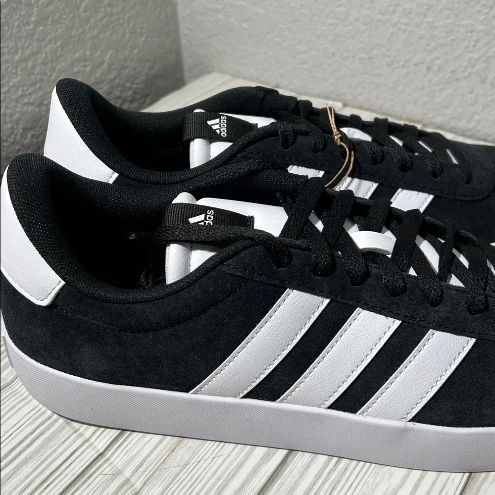 Adidas Men's Classic VL court 3.0 Black White lace up Sneakers size‎ 11.5 ID6278
